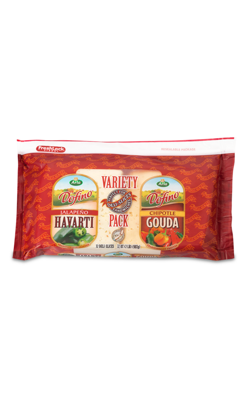 Arla® Quesos Arla Mix Pack Havarti Jalapeno / Gouda Chipotle 907g